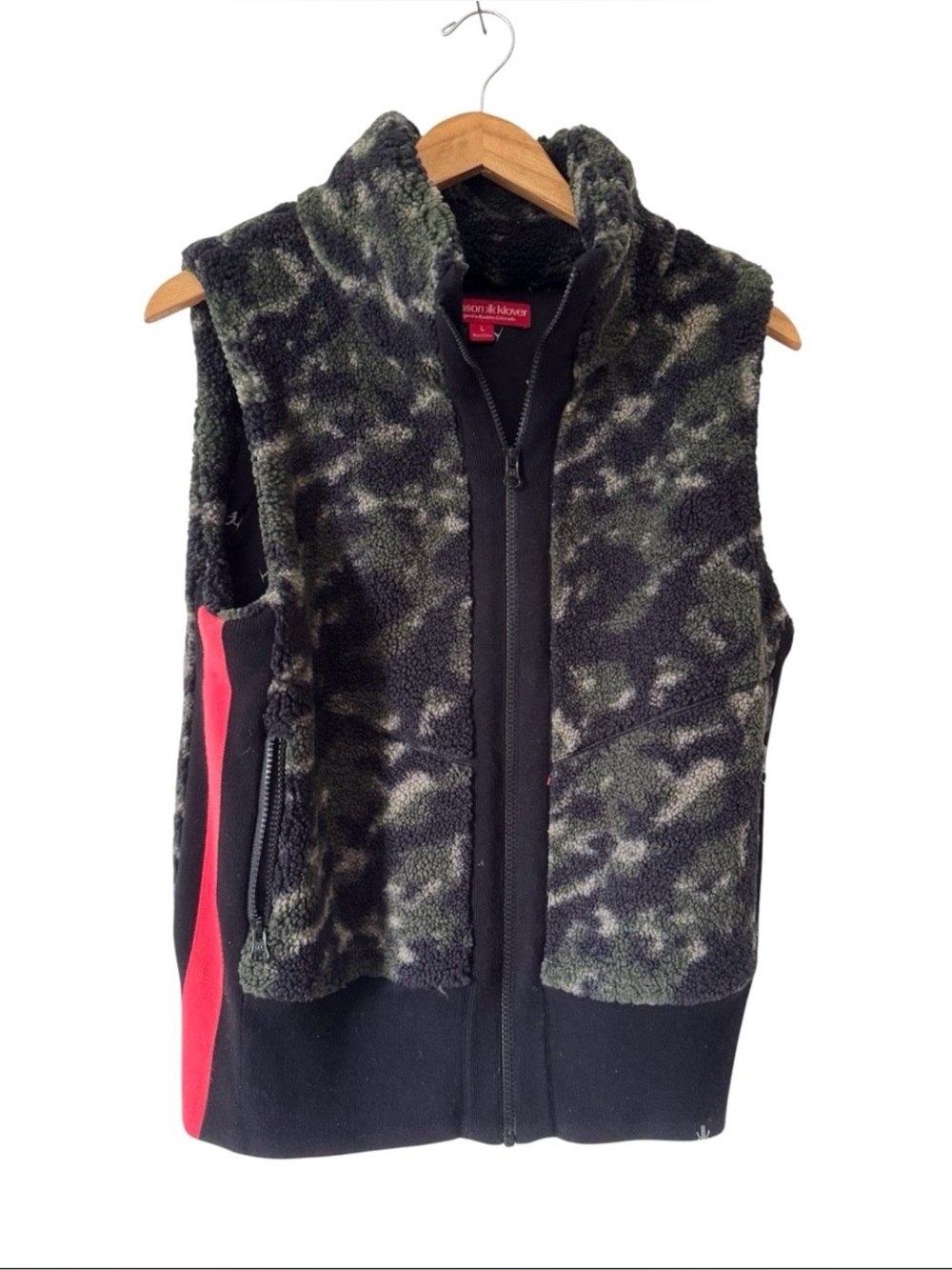Krimson Klover Camo Fleece Vest Green Black Pink Womens‎ Large Sporty Skiing